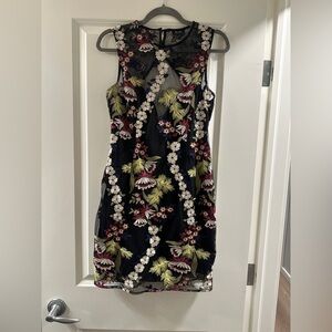 Bardot Black Floral Mini Dress